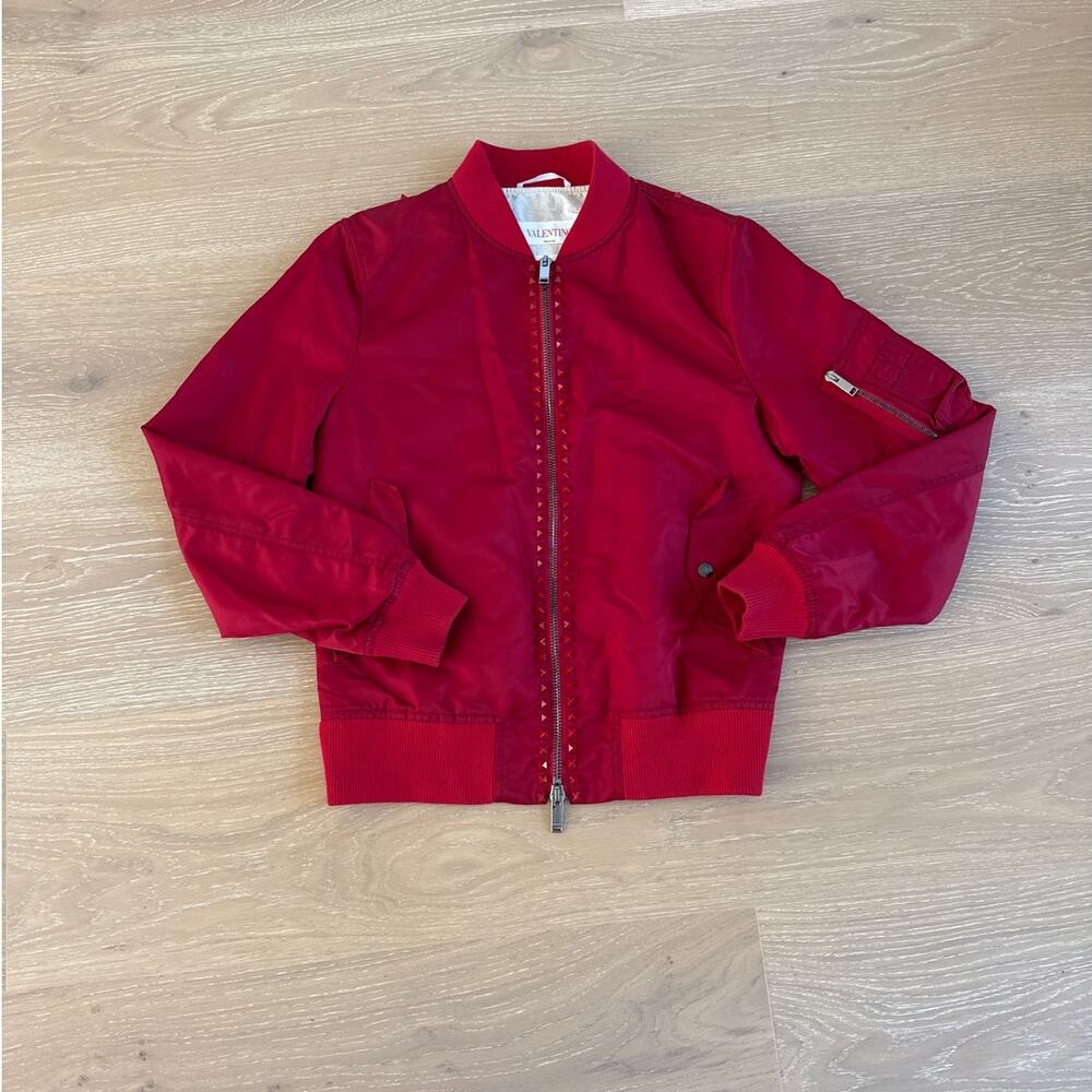 Valentino Zip Up Bomber jacket Size US38 Red
